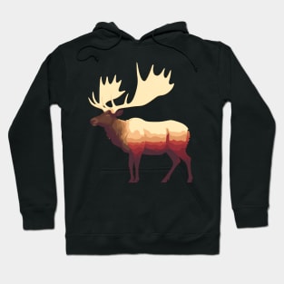 Elk Illustration, Love Elks Hoodie